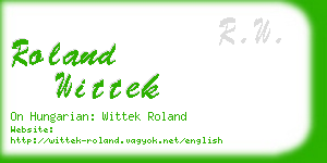 roland wittek business card